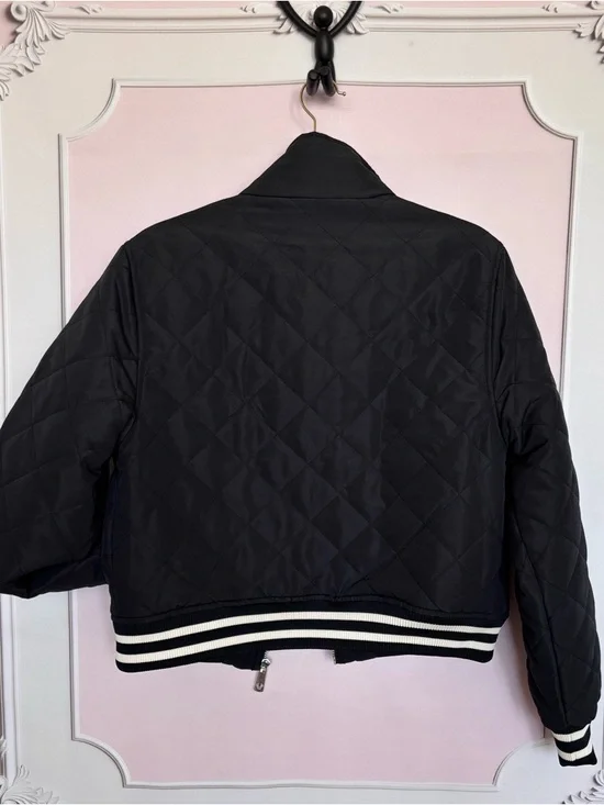TRUE RELIGION Horseshoe Quilted Black Zip Up Bomber Jacket--NWT--M - Picture 14 of 16